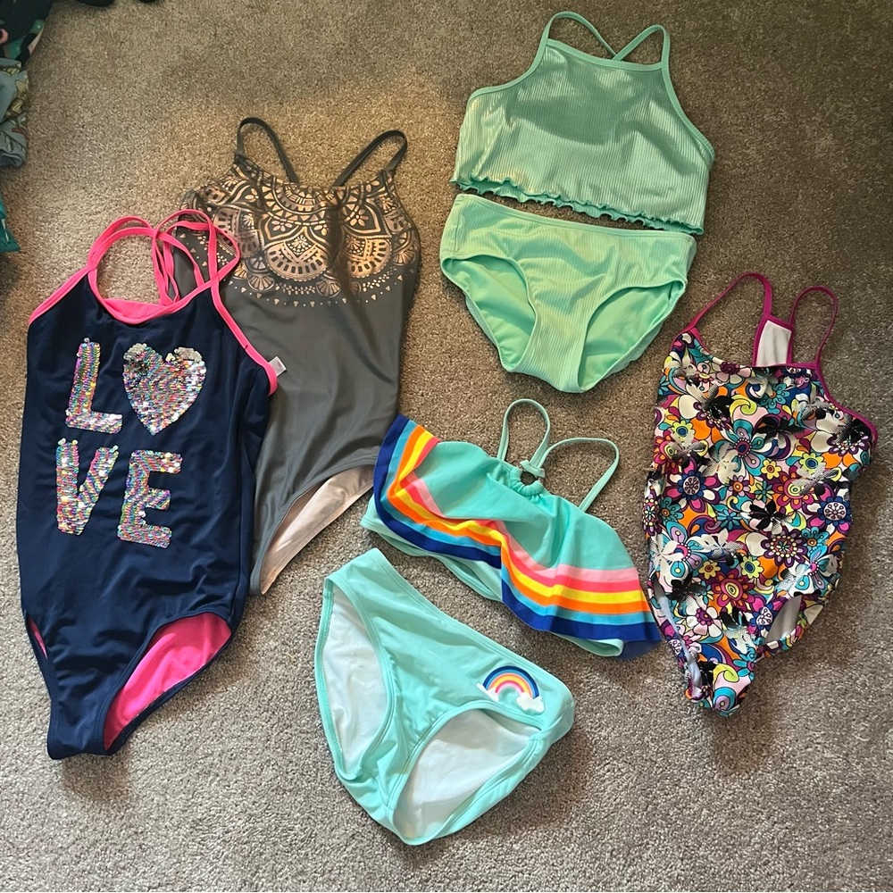 Girls swimsuit lot, size 10